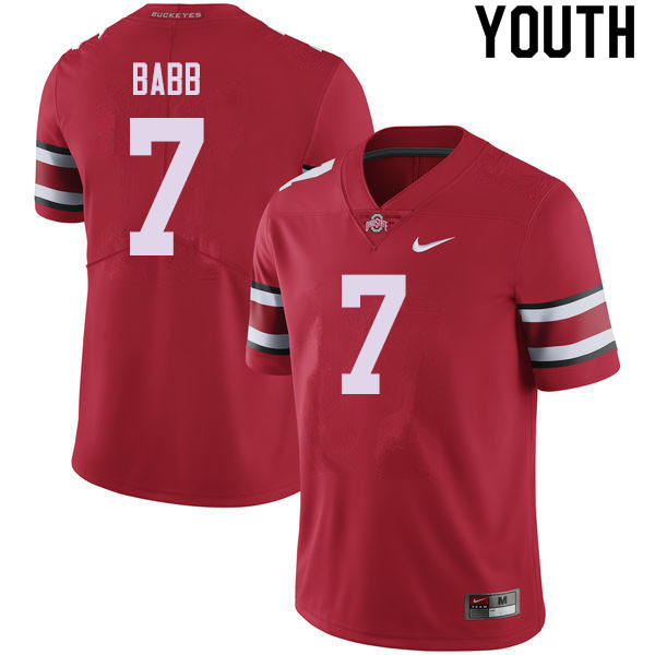 Ohio State Buckeyes Kamryn Babb Youth #7 Red Authentic Stitched College Football Jersey